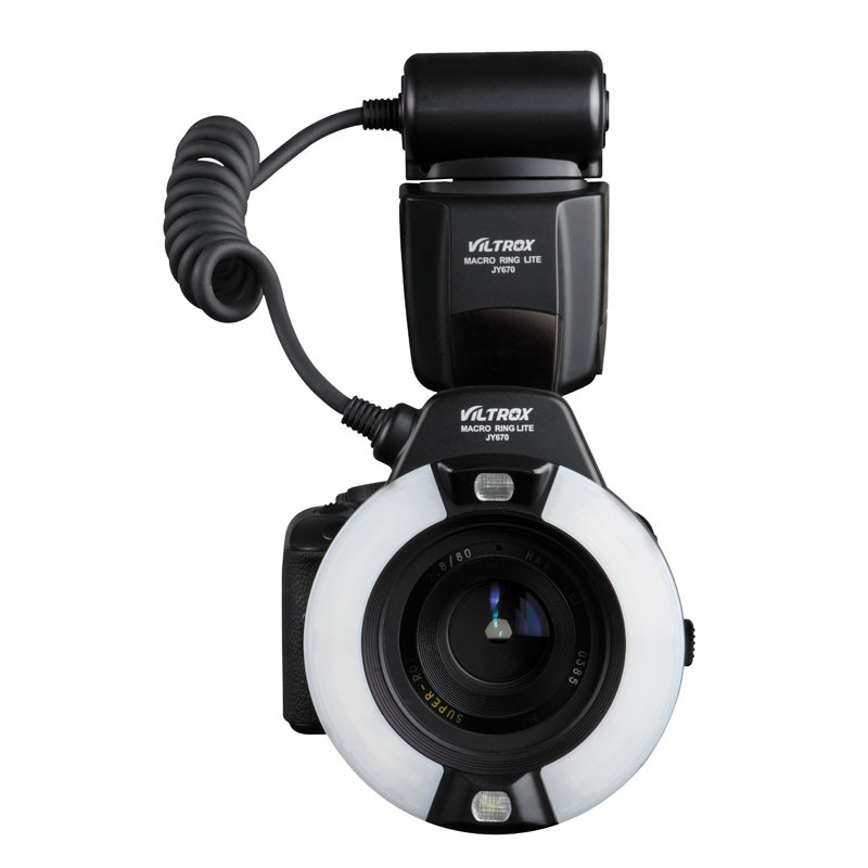 Viltrox Universal LCD Macro Close-Up Ring Light Flash for Canon Nikon Pentax Olympus DSLR JY-670